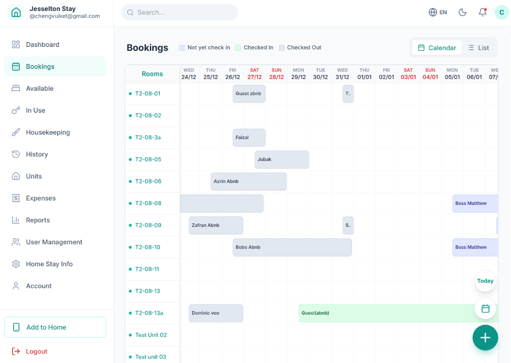 Smart Booking Calendar
